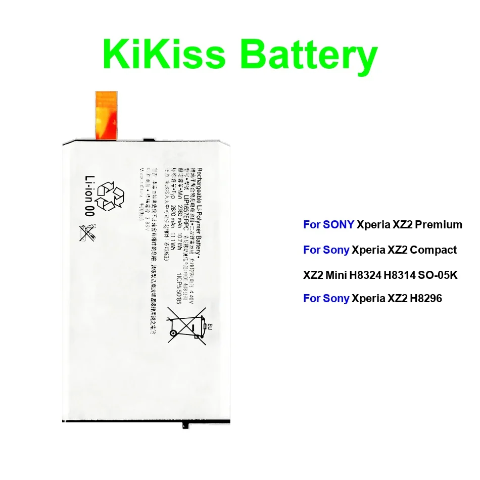 Mobile Phone Battery LIP1657ERPC LIP1656ERPC LIP1655ERPC For Sony Xperia XZ2 Compact H8296 Premium Mini 2870-3540Mah
Mobile Phone Battery LIP1657ERPC LIP1656ERPC LIP1655ERPC For Sony Xperia XZ2 Compact H8296 Premium Mini 2870-3540Mah
