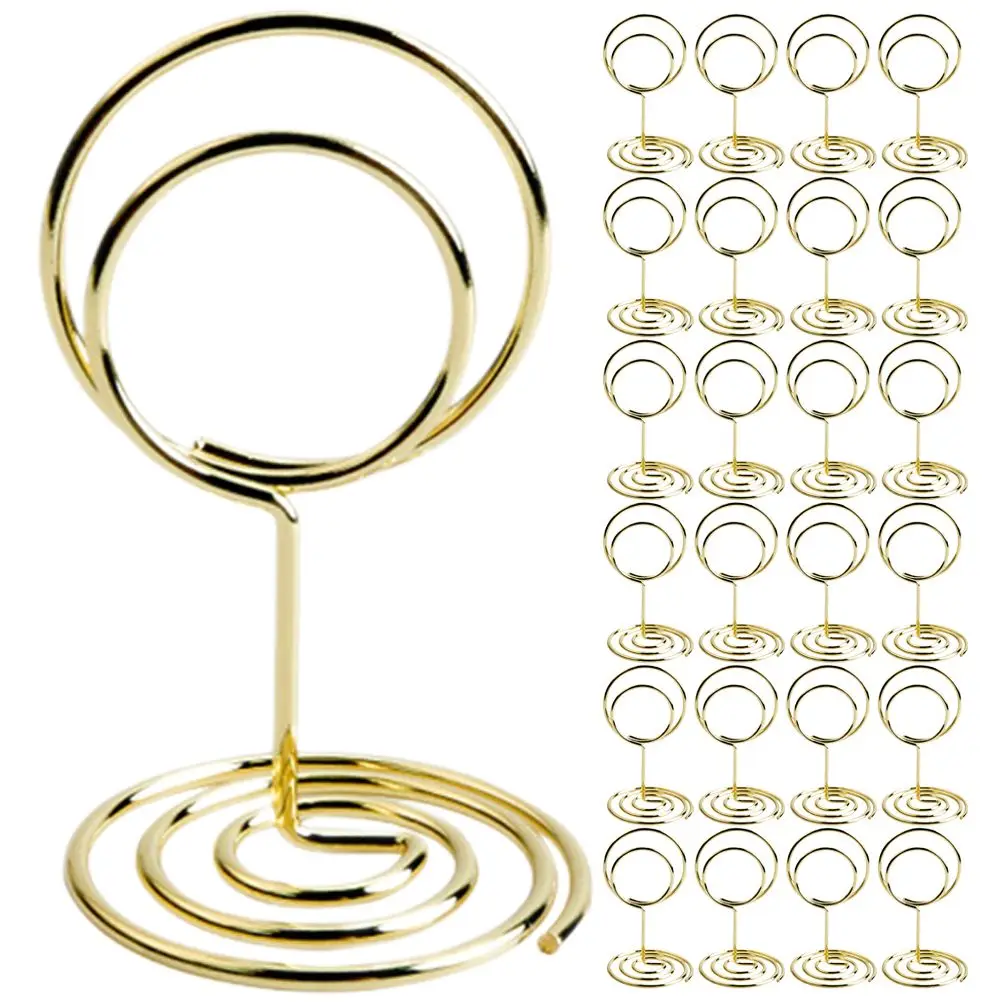 25 Pcs Photo Holders Table Number Stands Place Card Holder Picture Shelf Bracket Memo Note Clips Desktop Spiral Base
25 Pcs Photo Holders Table Number Stands Place Card Holder Picture Shelf Bracket Memo Note Clips Desktop Spiral Base