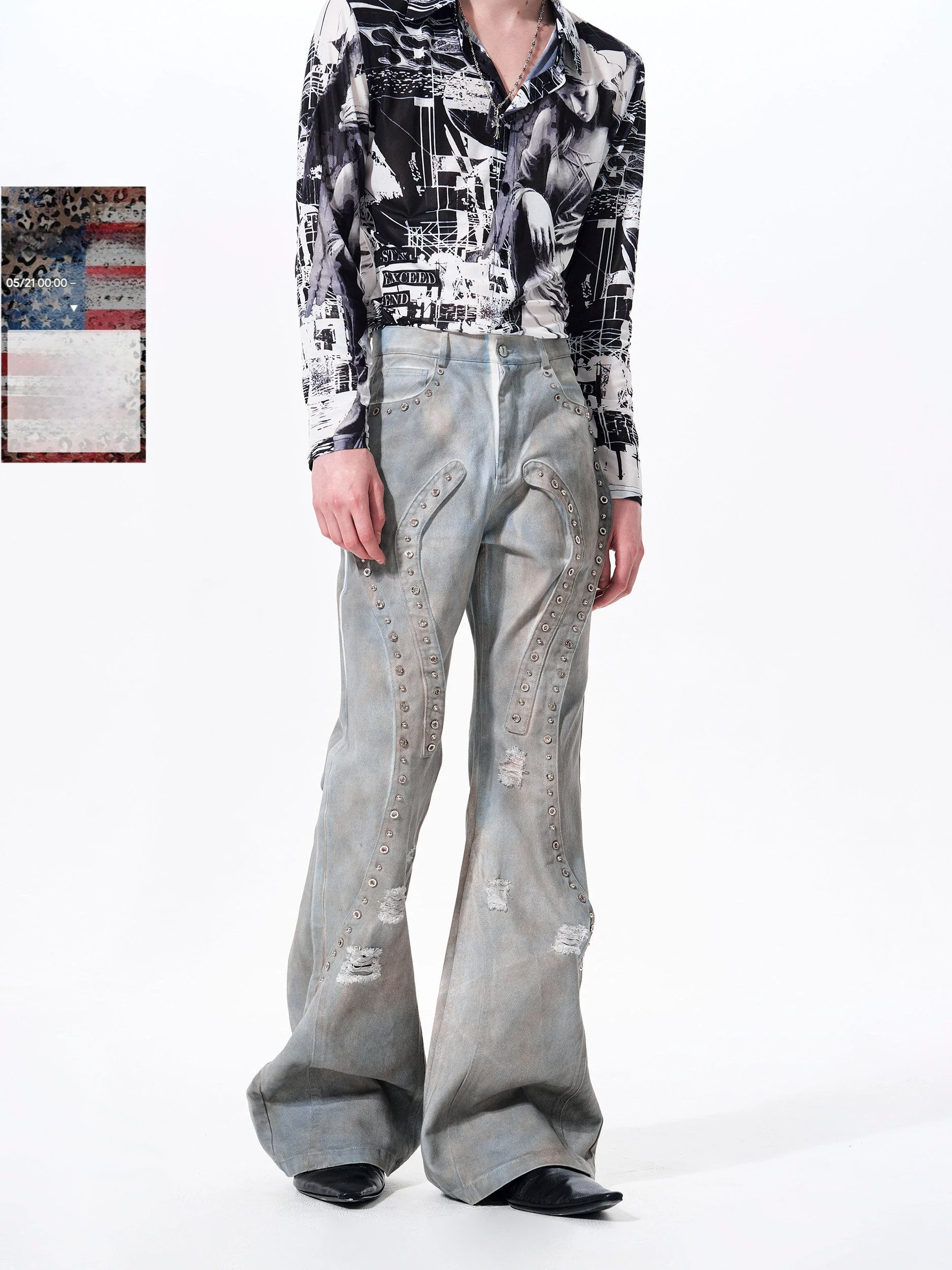 Men's Distressed Straight Leg Jeans Micro Flared Washed Tie Dye Vintage Style Casual Cotton Pants Youth Fashion Trend
Men's Distressed Straight Leg Jeans Micro Flared Washed Tie Dye Vintage Style Casual Cotton Pants Youth Fashion Trend