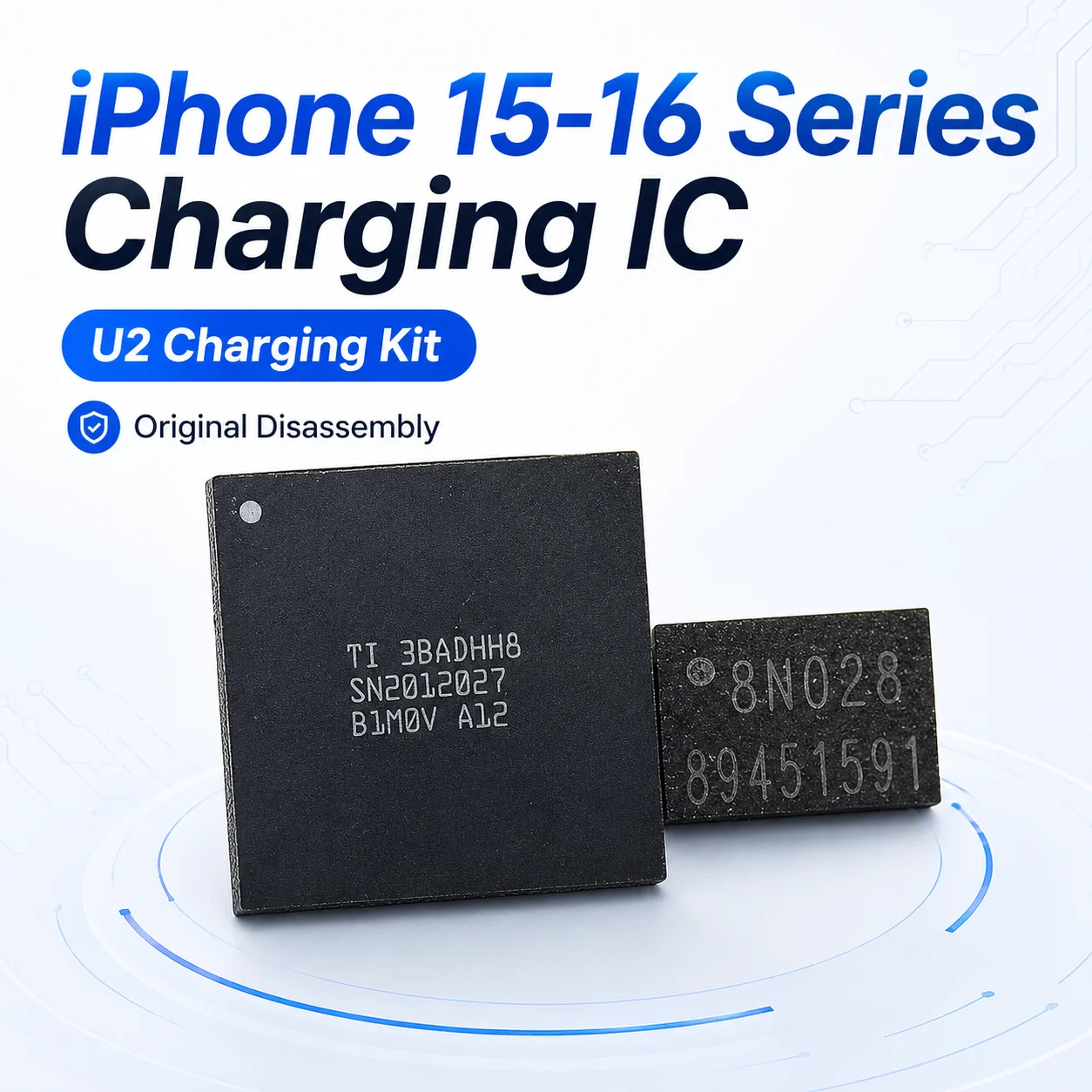 NEW U2 Charging IC SN2012027 with Data for iPhone 15 15 Pro Max 16 Pro Max 16PM Rechargeable Touch Repair Chip
NEW U2 Charging IC SN2012027 with Data for iPhone 15 15 Pro Max 16 Pro Max 16PM Rechargeable Touch Repair Chip