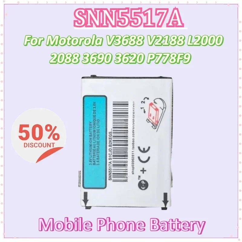 SNN5517A Аккумулятор для мобильного телефона Motorola V3688 V2188 L2000 2088 3690 3620 P7789 8160 T189 V50 V998 L708WINGS Аккумулятор
SNN5517A Аккумулятор для мобильного телефона Motorola V3688 V2188 L2000 2088 3690 3620 P7789 8160 T189 V50 V998 L708WINGS Аккумулятор