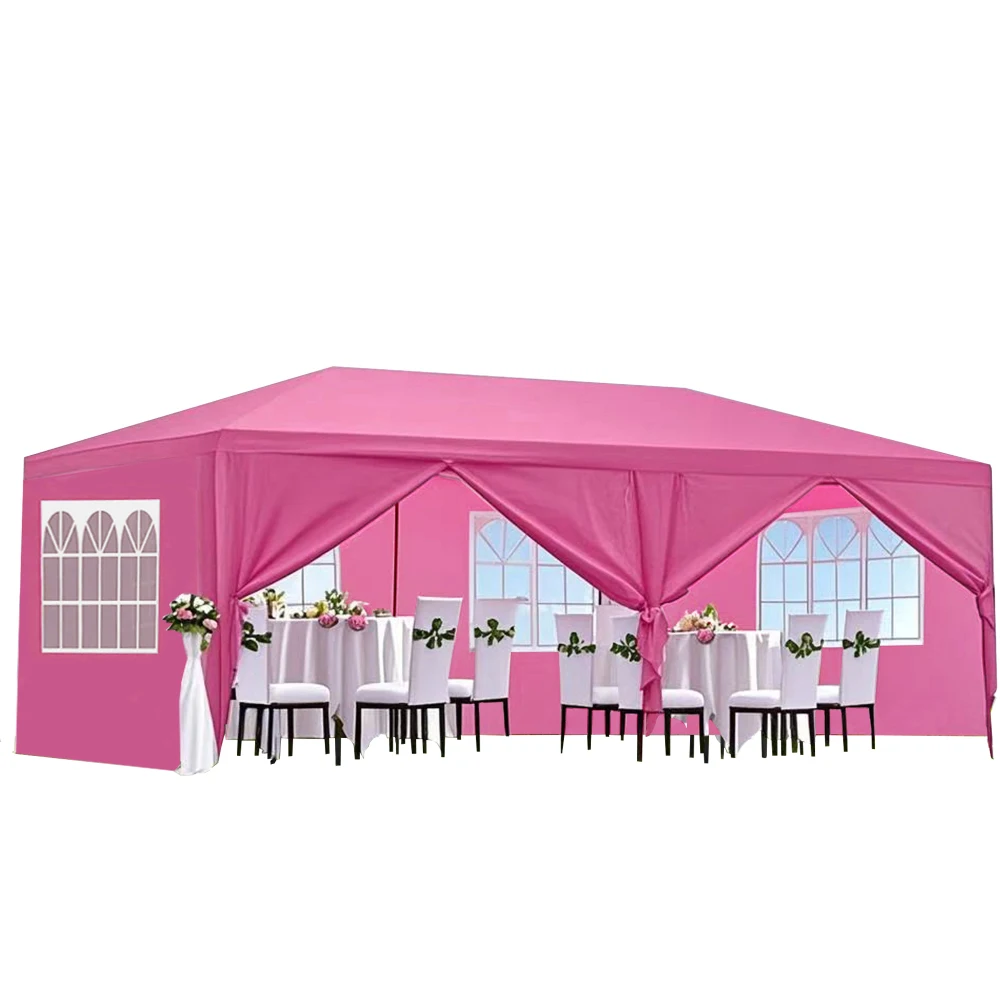10x20' Wedding Party Canopy Tent Outdoor Gazebo with 6 Removable Sidewalls Pink Color
10x20' Wedding Party Canopy Tent Outdoor Gazebo with 6 Removable Sidewalls Pink Color