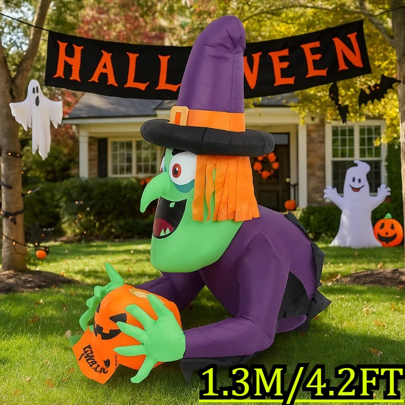 4.2FT Halloween Holiday Lighting Climbing Window Witch Decorations Outdoor Built-in LED Light Inflatable Model Home Garden Decor
4.2FT Halloween Holiday Lighting Climbing Window Witch Decorations Outdoor Built-in LED Light Inflatable Model Home Garden Decor
