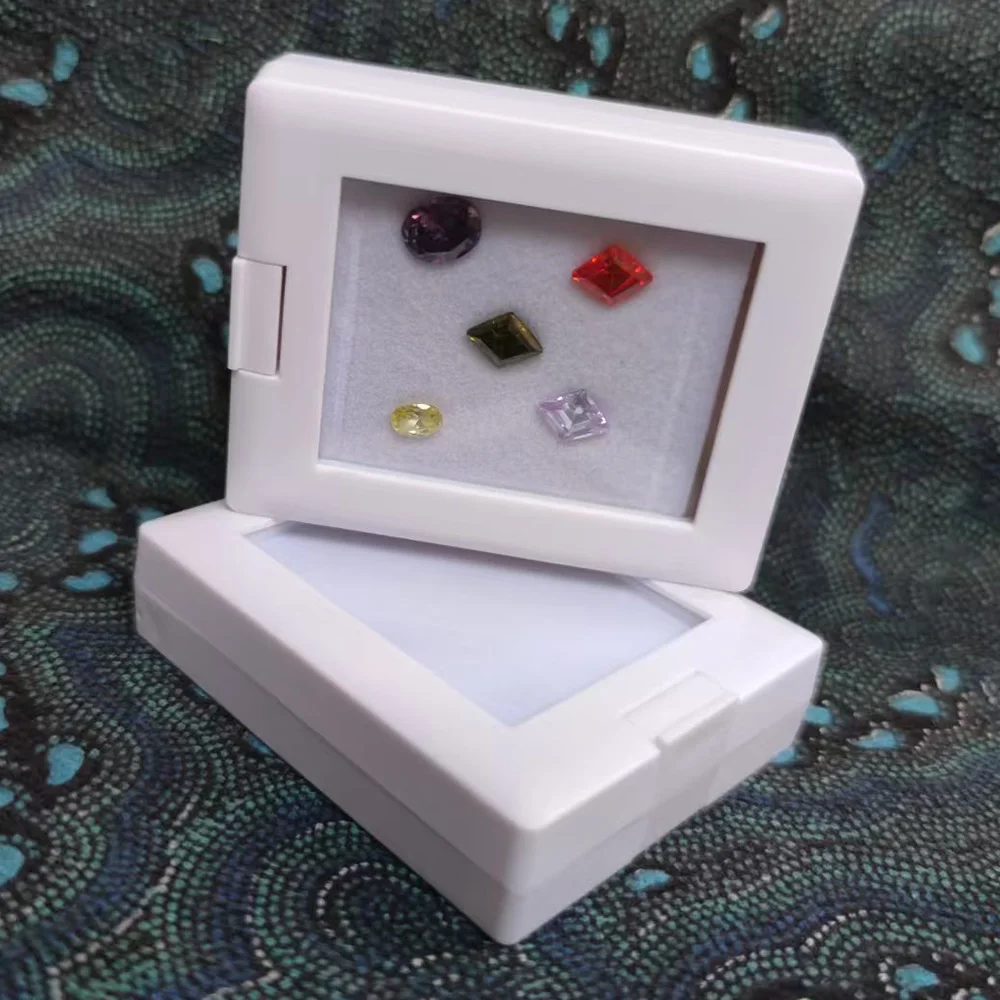 Loose Diamond Box White Gemstone Storage Case Charms Pendant Organizer Gem Stone Gift Packaging Box Zircon Diamond Display Stand
Loose Diamond Box White Gemstone Storage Case Charms Pendant Organizer Gem Stone Gift Packaging Box Zircon Diamond Display Stand
