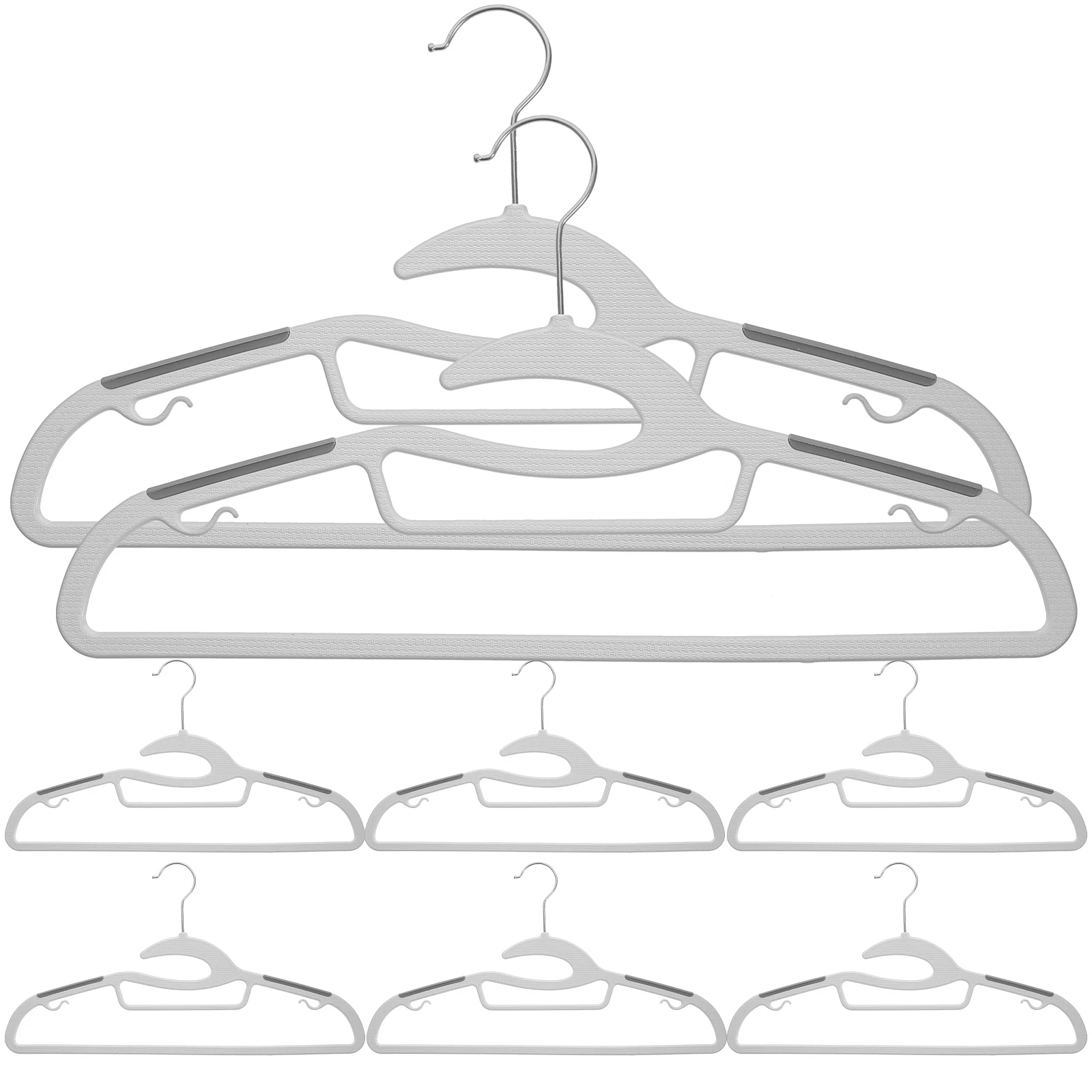 10pcs Non slip Coat Hangers Extra Wide Grey Stainless Steel Plastic ABS Heavy Duty Clothes Hanger for Adults Sweaters
10pcs Non slip Coat Hangers Extra Wide Grey Stainless Steel Plastic ABS Heavy Duty Clothes Hanger for Adults Sweaters