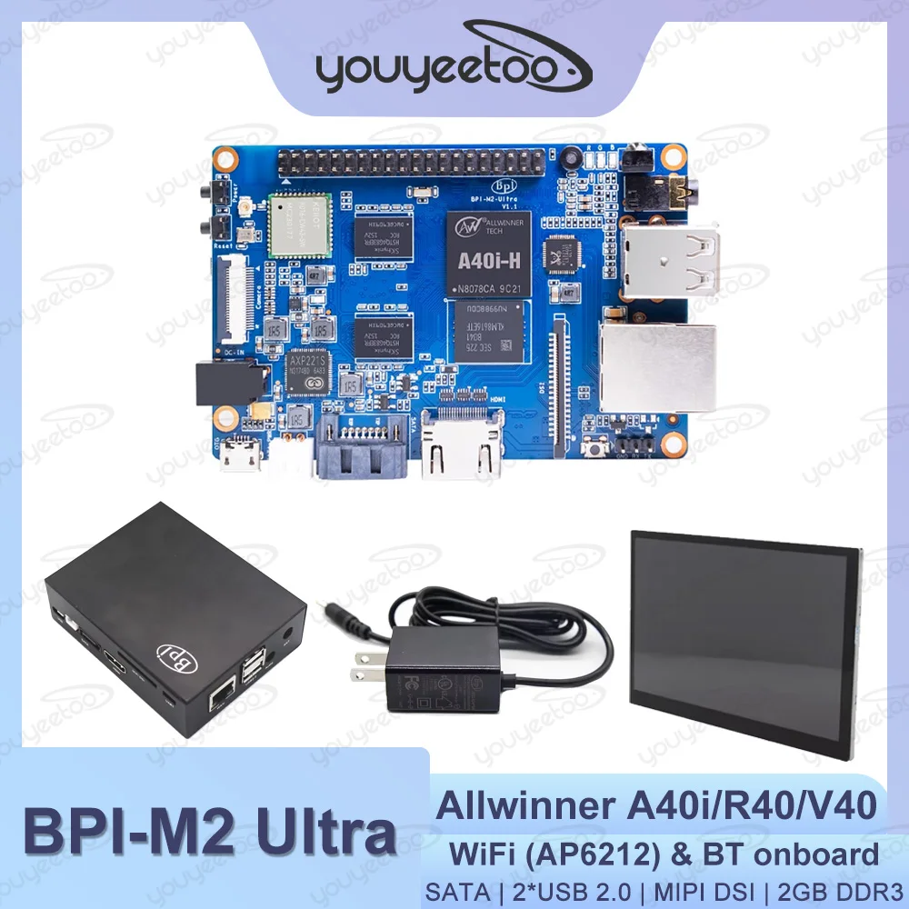 Banana Pi BPI-M2 Ultra Single Board Computer Allwinner A40i 2GB DDR3 RAM 8GB eMMC WIFI&BT On Board Support Linux Raspberry Pi
Banana Pi BPI-M2 Ultra Single Board Computer Allwinner A40i 2GB DDR3 RAM 8GB eMMC WIFI&BT On Board Support Linux Raspberry Pi