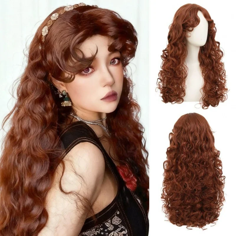 European and American style women's long , Princess Merida cosplay, natural wavy curly wig
European and American style women's long , Princess Merida cosplay, natural wavy curly wig