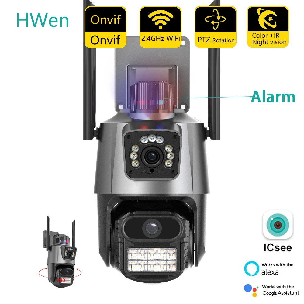 HWEN 8MP 4MP Wifi IP Camera with Alarms Dual Screen DUAL LENS Wireless Surveillance Camera CCTV Street Surveillance Camera
HWEN 8MP 4MP Wifi IP Camera with Alarms Dual Screen DUAL LENS Wireless Surveillance Camera CCTV Street Surveillance Camera