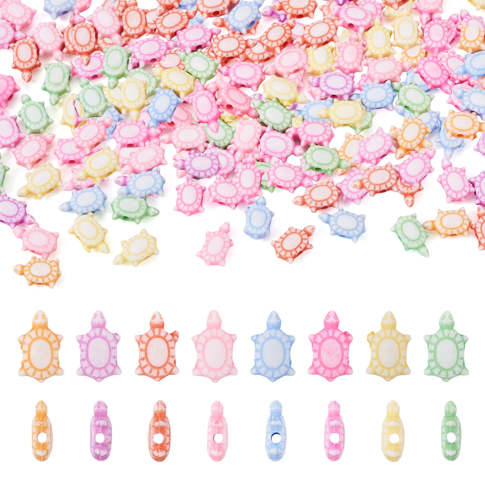 100Pcs Colorful Turtle Acrylic Beads Cute Animal Tortoise Spacer Beads for DIY Bracelet Becklace Jewelry Making Accessories
100Pcs Colorful Turtle Acrylic Beads Cute Animal Tortoise Spacer Beads for DIY Bracelet Becklace Jewelry Making Accessories