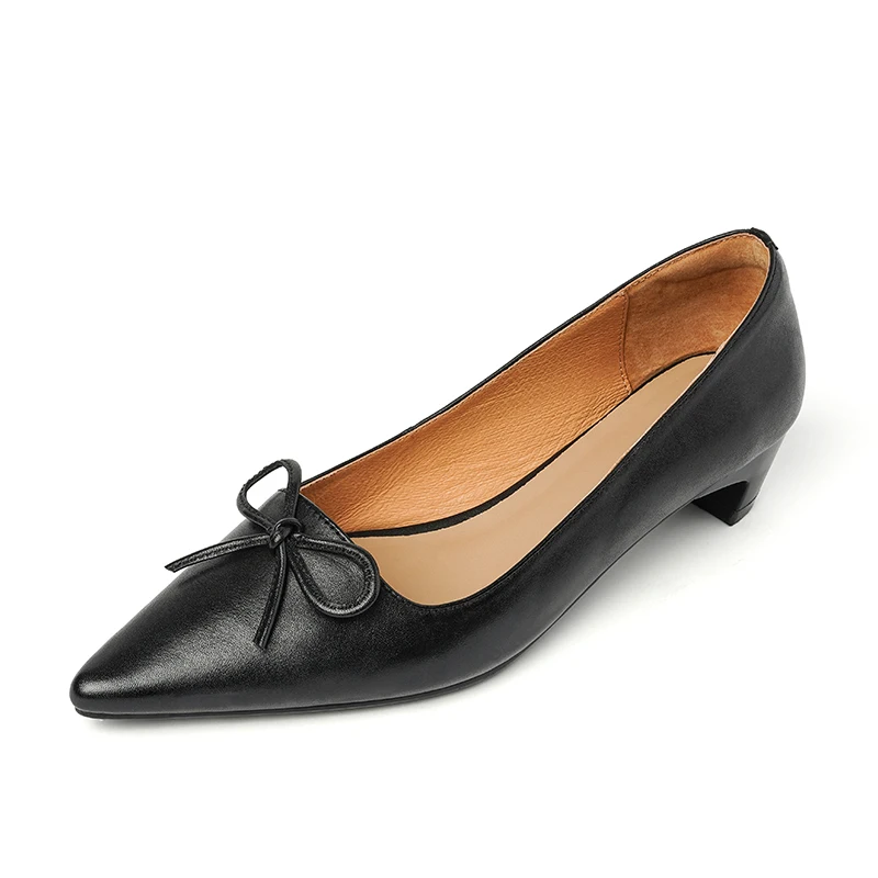 Elegant Women's Genuine Leather Pointed Toe High Heels 3cm Block Heel Slip-On Bow Detail Soft Sheepskin Insole Black Cream Red
Elegant Women's Genuine Leather Pointed Toe High Heels 3cm Block Heel Slip-On Bow Detail Soft Sheepskin Insole Black Cream Red