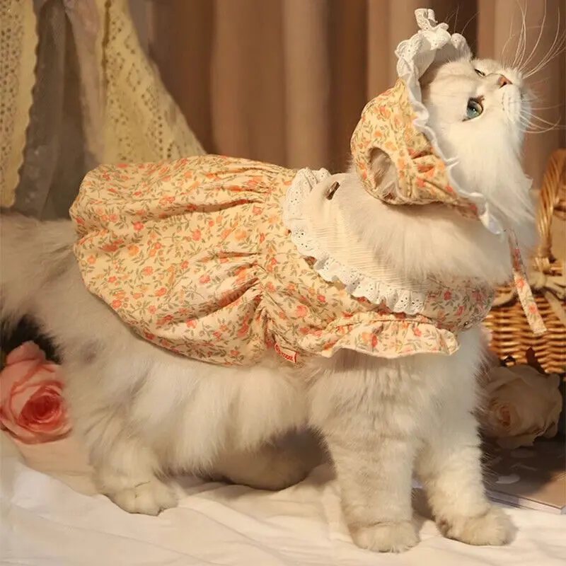 Small Cat Skirt Pet Clothes Cat Puppy Floral Lace Pumpkin Princess Dress Hat Cat Princess Skirt Small Dogs Puppy Clothing New
Small Cat Skirt Pet Clothes Cat Puppy Floral Lace Pumpkin Princess Dress Hat Cat Princess Skirt Small Dogs Puppy Clothing New