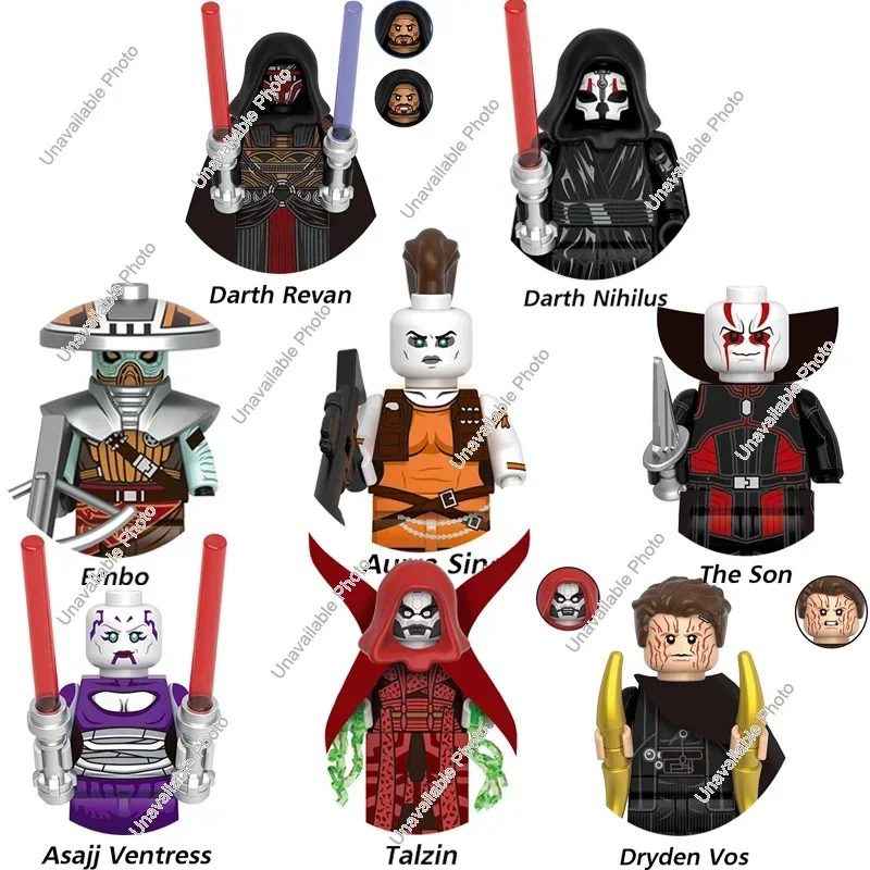 Конструктор «Звездные войны»: Мандалорцы, Дарт Реван, Талзин, Сын Дарта, Асажж Вентресс, Драйден Вос, Эмбо — мини-фигурки, кирпичики, игрушки
Конструктор «Звездные войны»: Мандалорцы, Дарт Реван, Талзин, Сын Дарта, Асажж Вентресс, Драйден Вос, Эмбо — мини-фигурки, кирпичики, игрушки