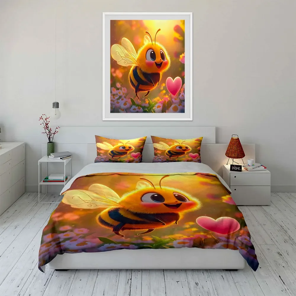 Bee-Themed Cute Gift Set Multiple sizes kid's and adults' bedroom Exquisite 3PC bedding set, gift
Bee-Themed Cute Gift Set Multiple sizes kid's and adults' bedroom Exquisite 3PC bedding set, gift