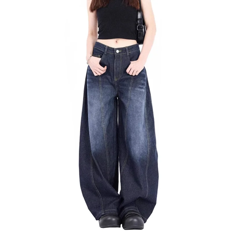 Стильные, шикарные, элегантные джинсы с вышивкой и изогнутым кроем, женские, винтажные, с эффектом потертости, синие, драпированные, из денима, с широкими штанинами, свободного кроя, стройнящие брюки
Стильные, шикарные, элегантные джинсы с вышивкой и изогнутым кроем, женские, винтажные, с эффектом потертости, синие, драпированные, из денима, с широкими штанинами, свободного кроя, стройнящие брюки