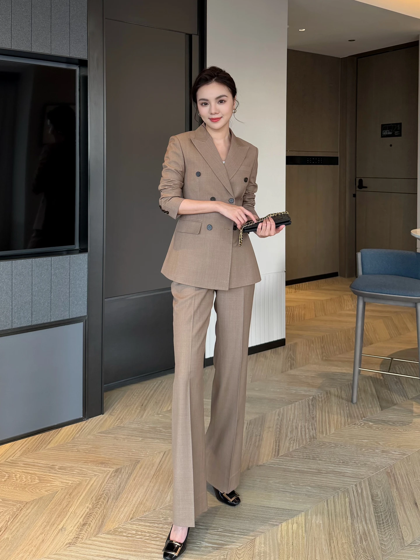 Spring Autumn Khaki Profional Women's Suiting Outfit Commute Straight Leg Pants Ele Personali Western Sle Formal Wear
Spring Autumn Khaki Profional Women's Suiting Outfit Commute Straight Leg Pants Ele Personali Western Sle Formal Wear