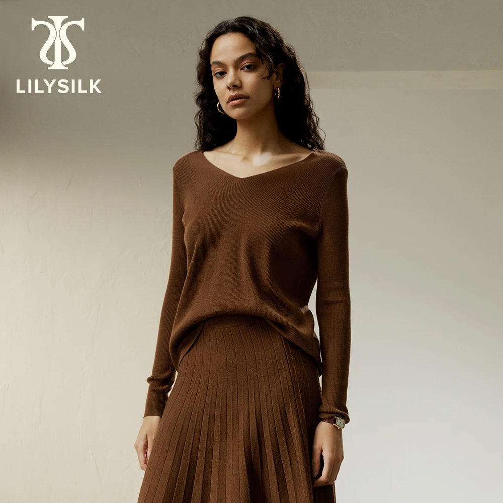 LILYSILK Merino Wool Sweater for Women 2023 Winter Elegant Drop-Shoulder Wide V Neckline Pullover Luxury Top Traf Free Shipping
LILYSILK Merino Wool Sweater for Women 2023 Winter Elegant Drop-Shoulder Wide V Neckline Pullover Luxury Top Traf Free Shipping