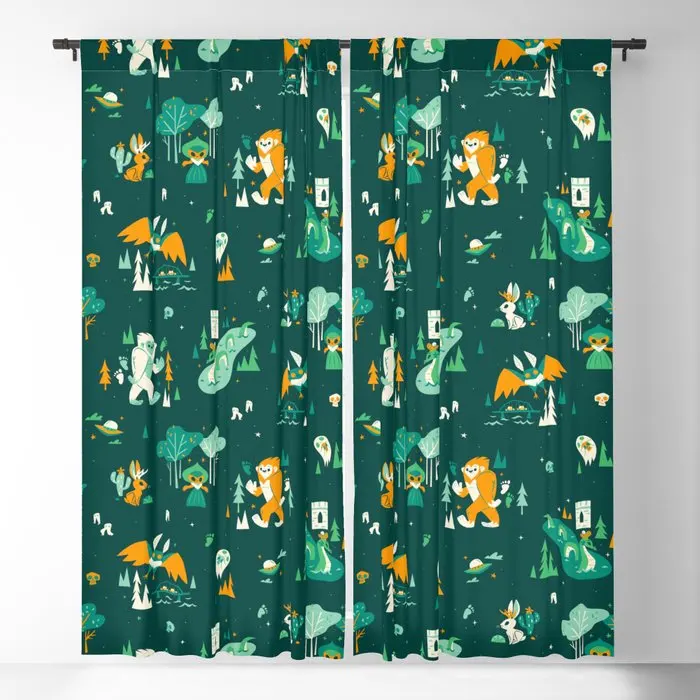 Затемняющие шторы Bigfoot, оконные занавески с 3D принтом призрака, водяного монстра для спальни, гостиной, украшение для окна 
Затемняющие шторы Bigfoot, оконные занавески с 3D принтом призрака, водяного монстра для спальни, гостиной, украшение для окна