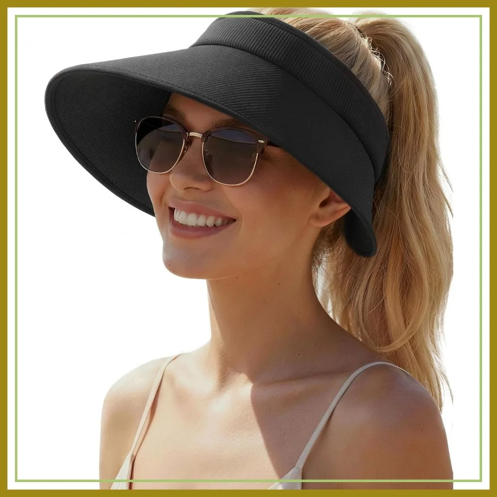 Wide Brim Sun Visor Hat UV Protection Summer Foldable Beach Hat for Women
Wide Brim Sun Visor Hat UV Protection Summer Foldable Beach Hat for Women