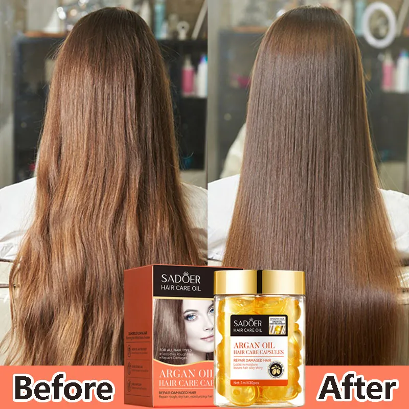 Magic Hair Vitamin Capsule Keratin Oil Fast Restore Hair Soft Smooth Shiny Deep Moisturizer Frizzy Dry Scalp Hair Care Products
Magic Hair Vitamin Capsule Keratin Oil Fast Restore Hair Soft Smooth Shiny Deep Moisturizer Frizzy Dry Scalp Hair Care Products