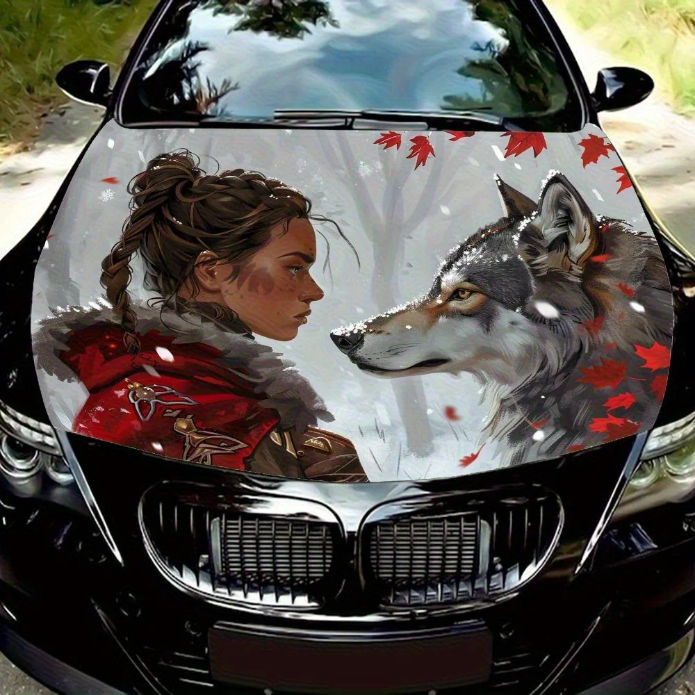 The Little Girl And The Gray Wolf Car Hood Decal - Vibrant PVC Sticker For Cars, Motorcycles & Trucks, Self-Adhesive & Durable F 
The Little Girl And The Gray Wolf Car Hood Decal - Vibrant PVC Sticker For Cars, Motorcycles & Trucks, Self-Adhesive & Durable F