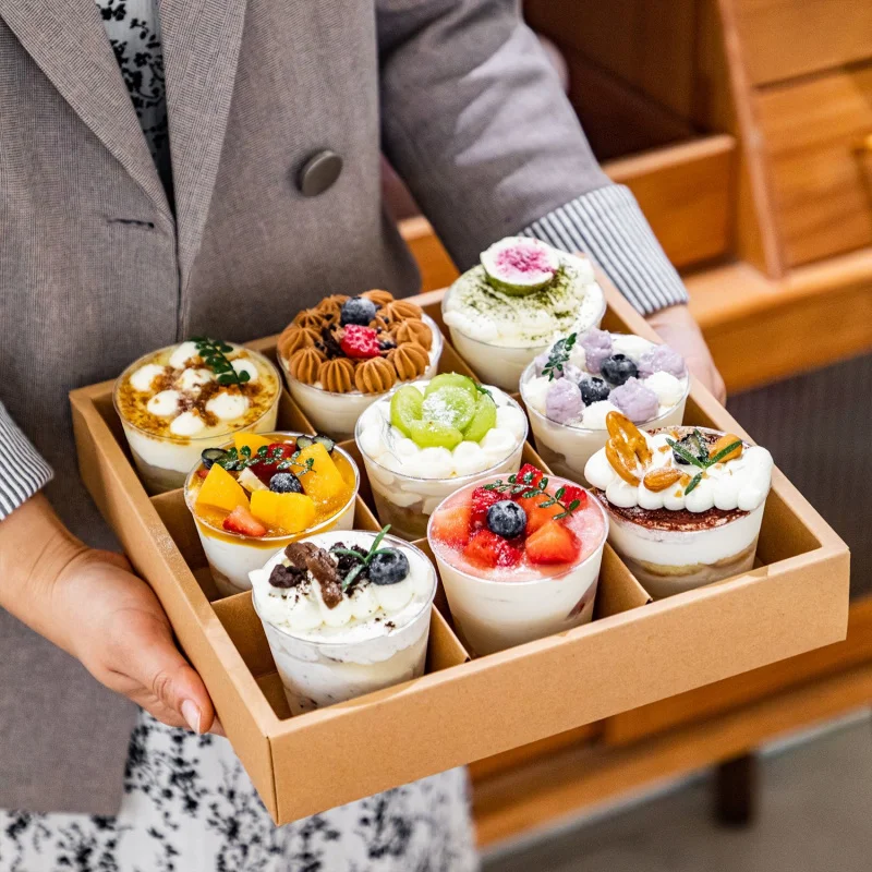 Custom. Jiugongge Dessert Box 6/9 Grid 4 Packing Box Kraft Box Mousse Cup Sub Cake Puff Picnic to-Go Box
Custom. Jiugongge Dessert Box 6/9 Grid 4 Packing Box Kraft Box Mousse Cup Sub Cake Puff Picnic to-Go Box