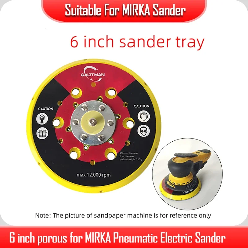 MIRKA Tray Sandpaper Pad 6 Porous for MIRKA Pneumatic Electric Sandpaper Machine Base Universal Accessories
MIRKA Tray Sandpaper Pad 6 Porous for MIRKA Pneumatic Electric Sandpaper Machine Base Universal Accessories