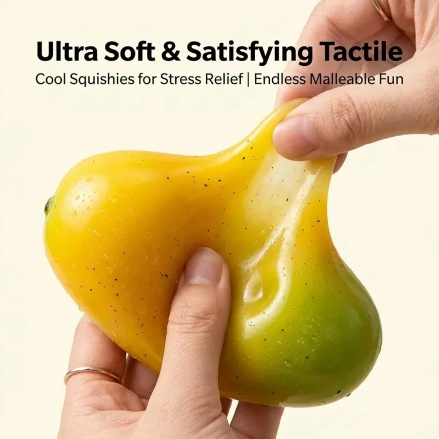 Temperature-Changing Mango Soft Gel Squeeze Toy, Novel Stress Relief Toy, Soft Texture Suitable As Gift, for Ages 3 And Up.Random Color
Temperature-Changing Mango Soft Gel Squeeze Toy, Novel Stress Relief Toy, Soft Texture Suitable As Gift, for Ages 3 And Up.Random Color