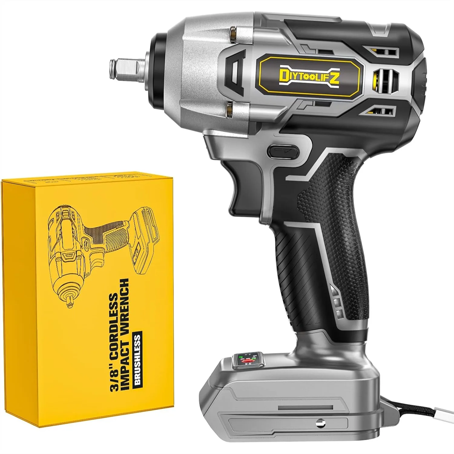 Cordless Impact Wrench 3/8 inch for Dewalt 20V Battery, 250Ft-lbs Brushless Electric Impact Gun, 2400RPM High Torque Power
Cordless Impact Wrench 3/8 inch for Dewalt 20V Battery, 250Ft-lbs Brushless Electric Impact Gun, 2400RPM High Torque Power