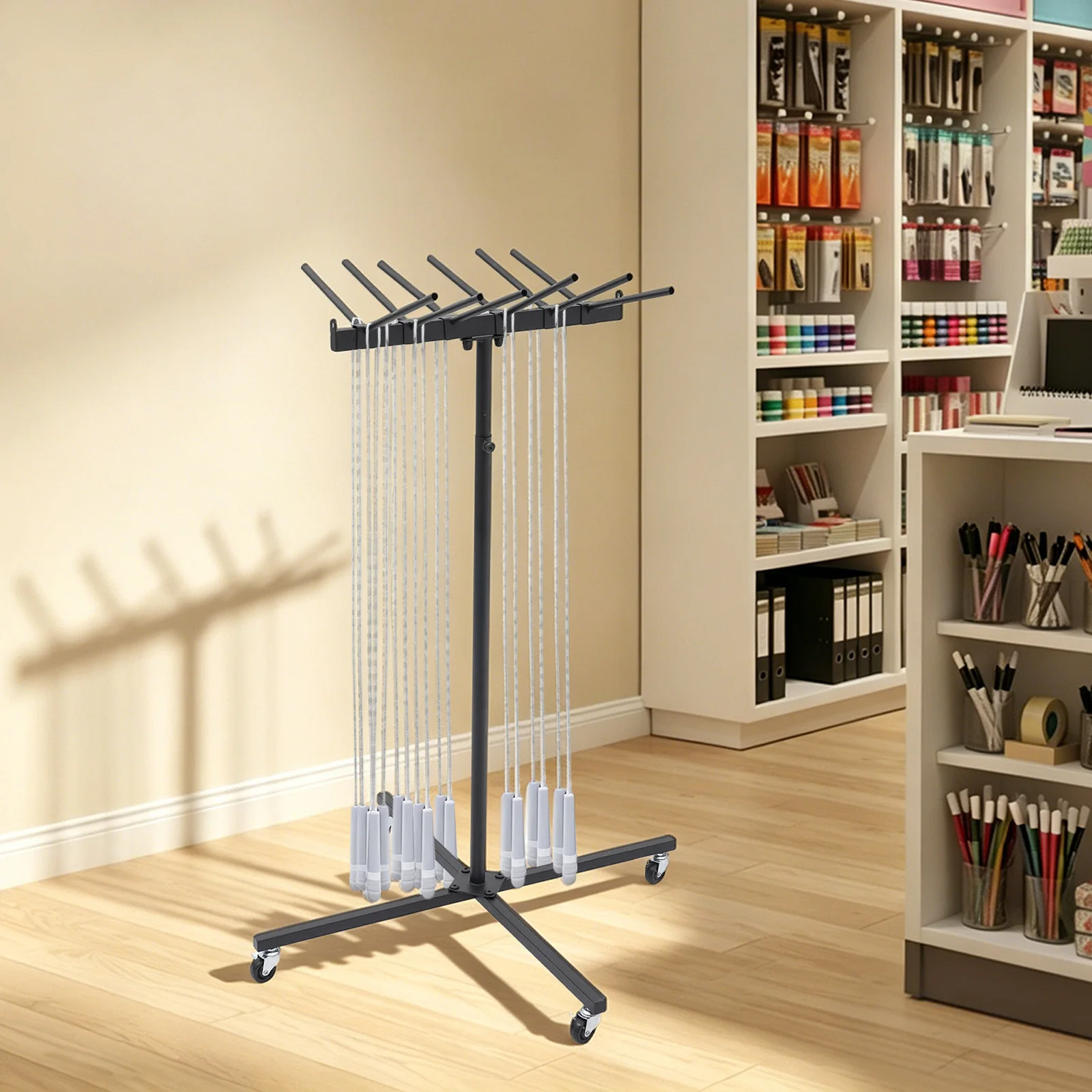 Metal Jump Rope Rack Total Load-bearing Capacity 14kg, Adjustable Height Rope Holder, Rope Rack With Wheels
Metal Jump Rope Rack Total Load-bearing Capacity 14kg, Adjustable Height Rope Holder, Rope Rack With Wheels