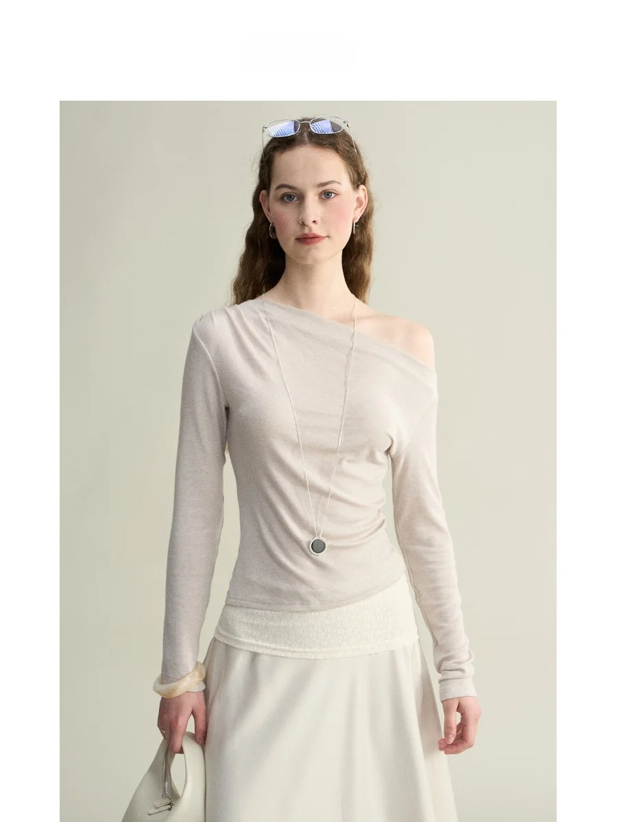 LIMONN Gentle Sle Asymmetric Waist-Cinching Neline Knitted T-irt Base irt Soft Lace Splicing Women's Faion
LIMONN Gentle Sle Asymmetric Waist-Cinching Neline Knitted T-irt Base irt Soft Lace Splicing Women's Faion