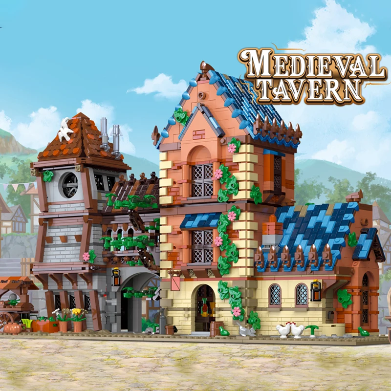 2843PCS Medieval Tavern Building Blocks Creative City Street View Model Bricks Desktop Ornaments Puzzle Toys Gift For Kids
2843PCS Medieval Tavern Building Blocks Creative City Street View Model Bricks Desktop Ornaments Puzzle Toys Gift For Kids