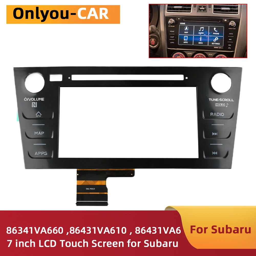 7 inch Glass Touch Screen for Subaru WRX HARMAN 2019-2021 Car Radio Replacement Screen Digitizer OEM 86341VA660 86431VA610
7 inch Glass Touch Screen for Subaru WRX HARMAN 2019-2021 Car Radio Replacement Screen Digitizer OEM 86341VA660 86431VA610