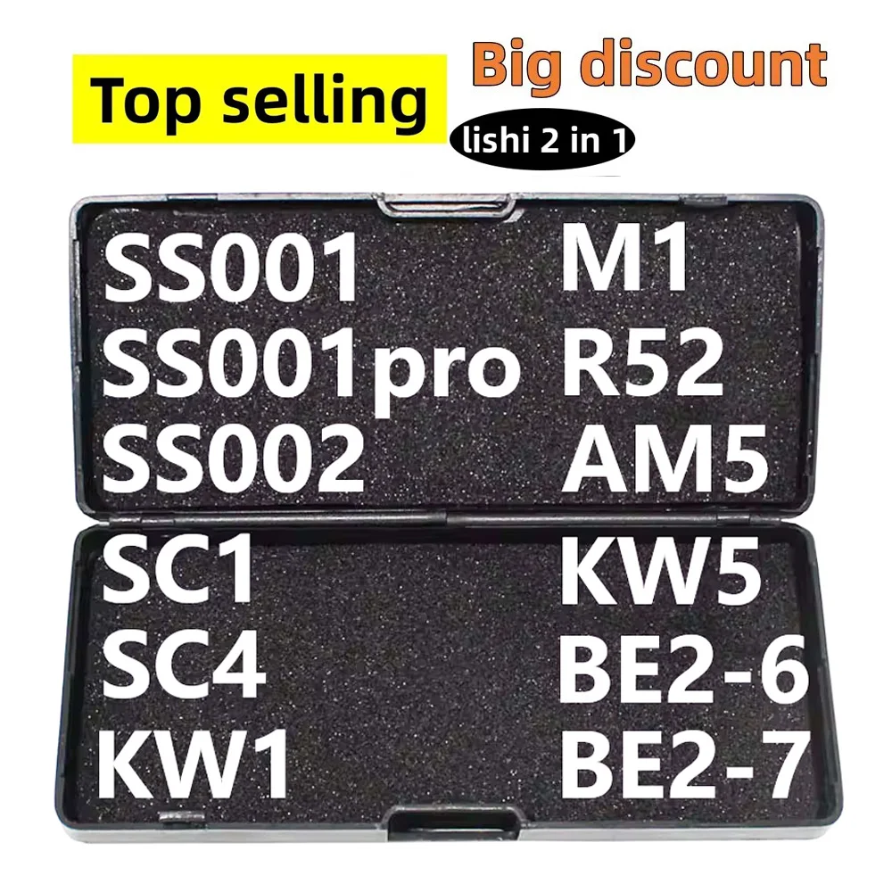 Lishi 2 in 1 SS001 SS002 SS002R BE2-6 KW1 KW5 M1/MS2 SC1 SC4 AM5 SC1-L BE2-7 R52 R52L lishi tools
Lishi 2 in 1 SS001 SS002 SS002R BE2-6 KW1 KW5 M1/MS2 SC1 SC4 AM5 SC1-L BE2-7 R52 R52L lishi tools
