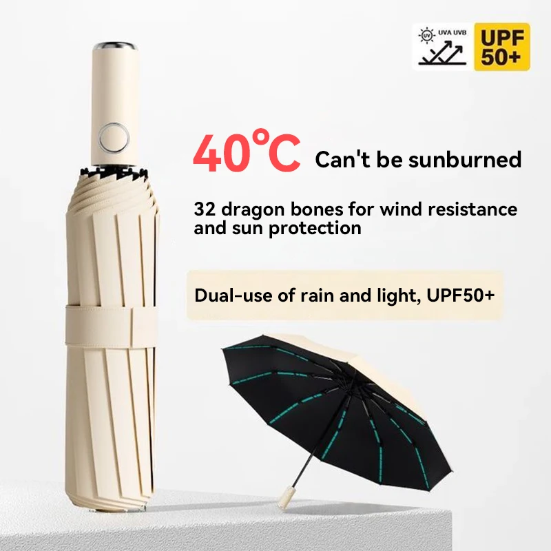 Новинка 2025 года, усиленный зонт с 32 костями, UPF50+, ветрозащитный зонт для женщин и мужчин, зонтик с автоматической защитой от ультрафиолета, полностью автоматическое открытие и закрытие
Новинка 2025 года, усиленный зонт с 32 костями, UPF50+, ветрозащитный зонт для женщин и мужчин, зонтик с автоматической защитой от ультрафиолета, полностью автоматическое открытие и закрытие
