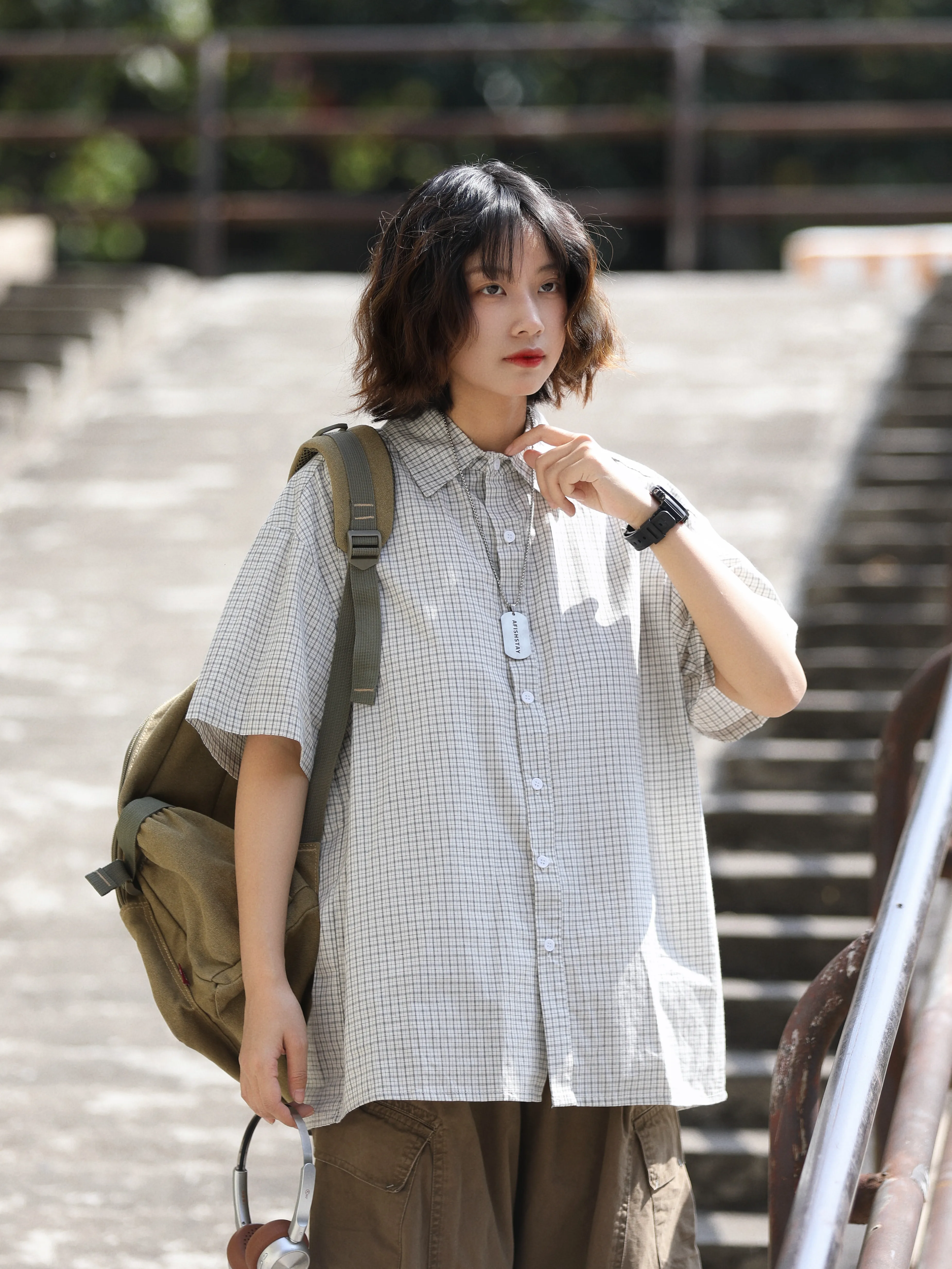 Japanese Style Plaid Short Sleeve Shirt Unisex Summer Loose Cleanfit Layering College Style Versatile Shirt Youth
Japanese Style Plaid Short Sleeve Shirt Unisex Summer Loose Cleanfit Layering College Style Versatile Shirt Youth
