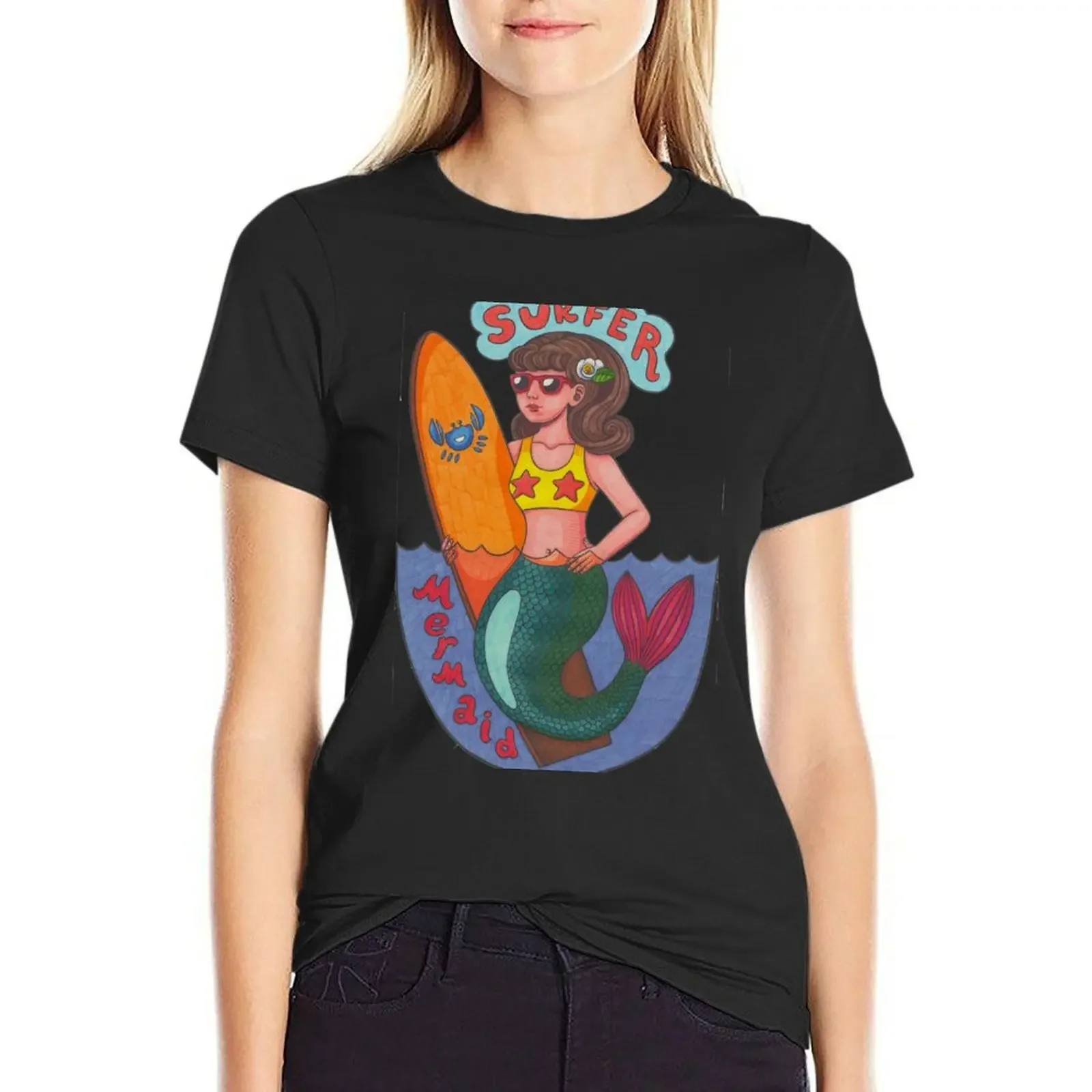 Surfer Mermaid T-Shirt shirts graphic tees anime plus size tops t shirt dress Women
Surfer Mermaid T-Shirt shirts graphic tees anime plus size tops t shirt dress Women