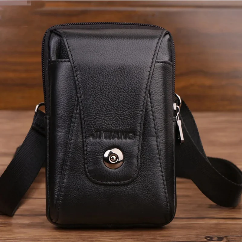 High Quality Real Cowhide Men Shoulder Fanny Belt Pack Purse Hip Bum Fashion Cell Phone Case Genuine Leather Waist Hook Bags New
High Quality Real Cowhide Men Shoulder Fanny Belt Pack Purse Hip Bum Fashion Cell Phone Case Genuine Leather Waist Hook Bags New