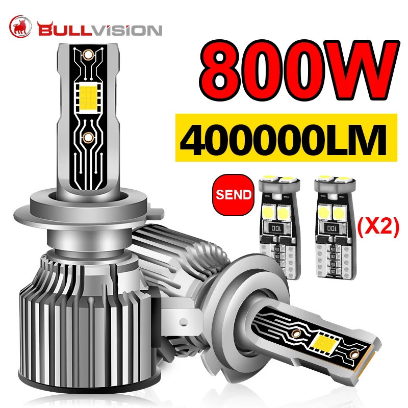 400000LM H7 LED Canbus Car Headlight H11 H9 H4 H1 HIR 9012 HB3 9005 HB4 9006 H8 Lights Bulbs Plug And Play 800W 6000K Auto Lamp
400000LM H7 LED Canbus Car Headlight H11 H9 H4 H1 HIR 9012 HB3 9005 HB4 9006 H8 Lights Bulbs Plug And Play 800W 6000K Auto Lamp