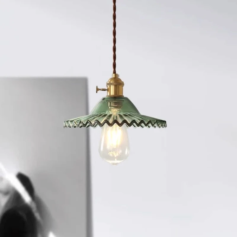 Nordic Modern LED Ceiling Pendant Lamps Living Room Bedroom Study Balcony Green Glass Copper Knob Switch Hanging Light Fixtures
Nordic Modern LED Ceiling Pendant Lamps Living Room Bedroom Study Balcony Green Glass Copper Knob Switch Hanging Light Fixtures