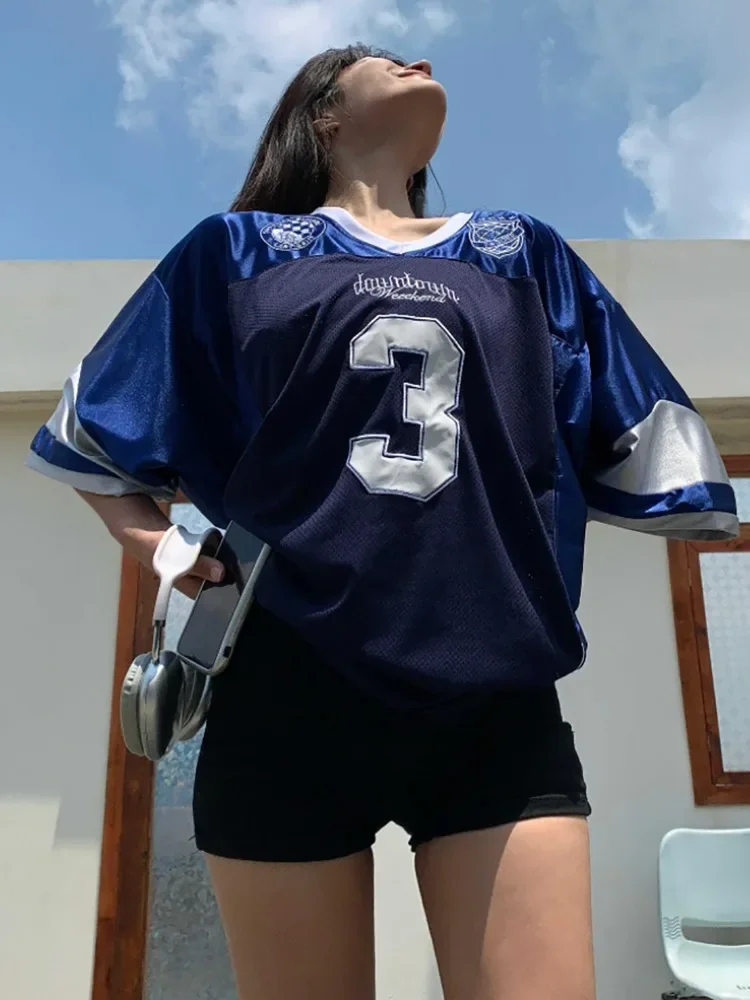 ADAgirl Sports Number Graphic T Shirts for Women Mesh Patchwork Short Sleeve Tops American Retro Streetwear Hip Hop Casual Tees
ADAgirl Sports Number Graphic T Shirts for Women Mesh Patchwork Short Sleeve Tops American Retro Streetwear Hip Hop Casual Tees