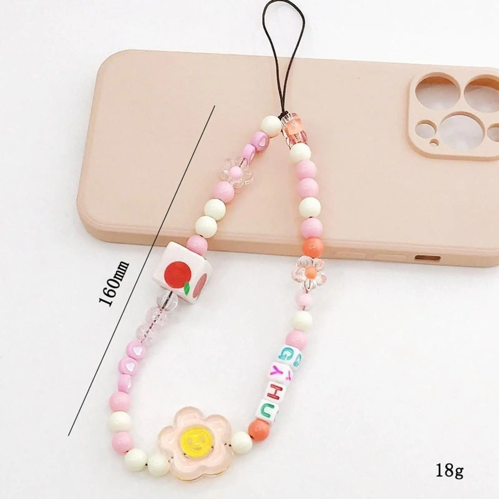 Beaded Phone Strap Resin Keyring Bracelet Wrist Chain Pendant Universal Mobile Phone Charms for Handbag and Case Accessory
Beaded Phone Strap Resin Keyring Bracelet Wrist Chain Pendant Universal Mobile Phone Charms for Handbag and Case Accessory