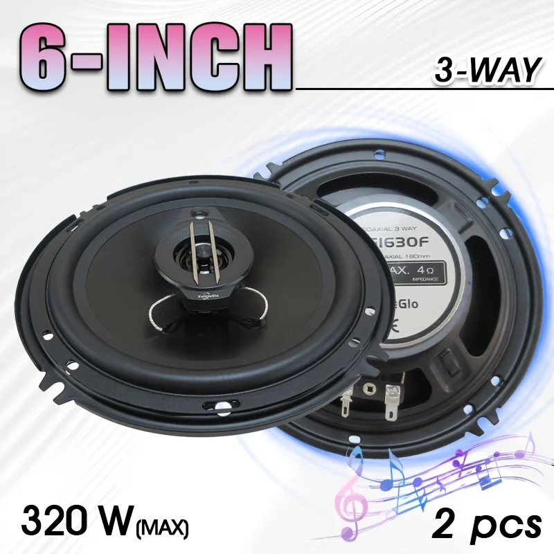 Keluneglo TS-G1630F Car Coaxial Speakers | 6-Inch 640W Max (320W X2) - 3-Way with Dual Wiring Methods, Compatible with All Vehicles - Hardwiring Or RCA Connectors - Auto Stereo Replacement, Vehicle Sound Upgrade, Perfect Car Accessory Gift for Men
Keluneglo TS-G1630F Car Coaxial Speakers | 6-Inch 640W Max (320W X2) - 3-Way with Dual Wiring Methods, Compatible with All Vehicles - Hardwiring Or RCA Connectors - Auto Stereo Replacement, Vehicle Sound Upgrade, Perfect Car Accessory Gift for Men
