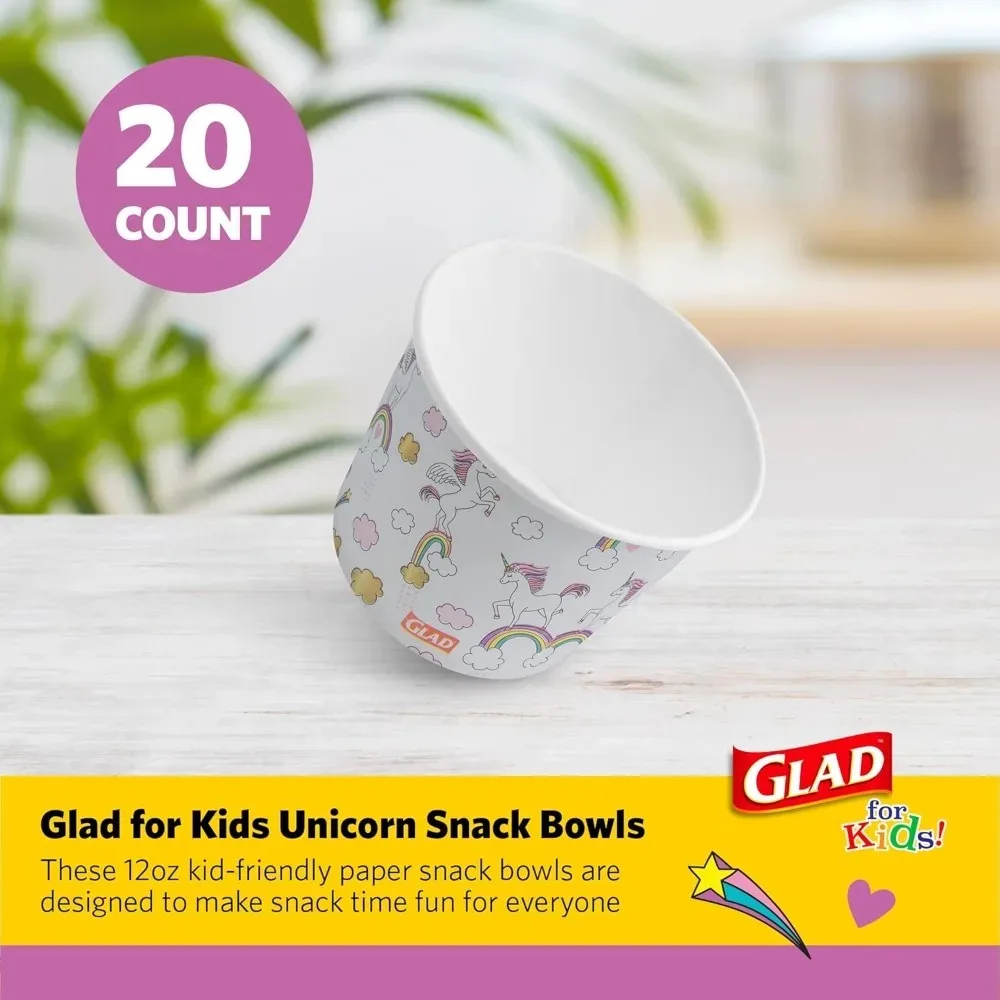 Unicorn Paper Snack Bowls for Kids Disposable Party Supplies Microwave Safe 12oz 20 Pack
Unicorn Paper Snack Bowls for Kids Disposable Party Supplies Microwave Safe 12oz 20 Pack