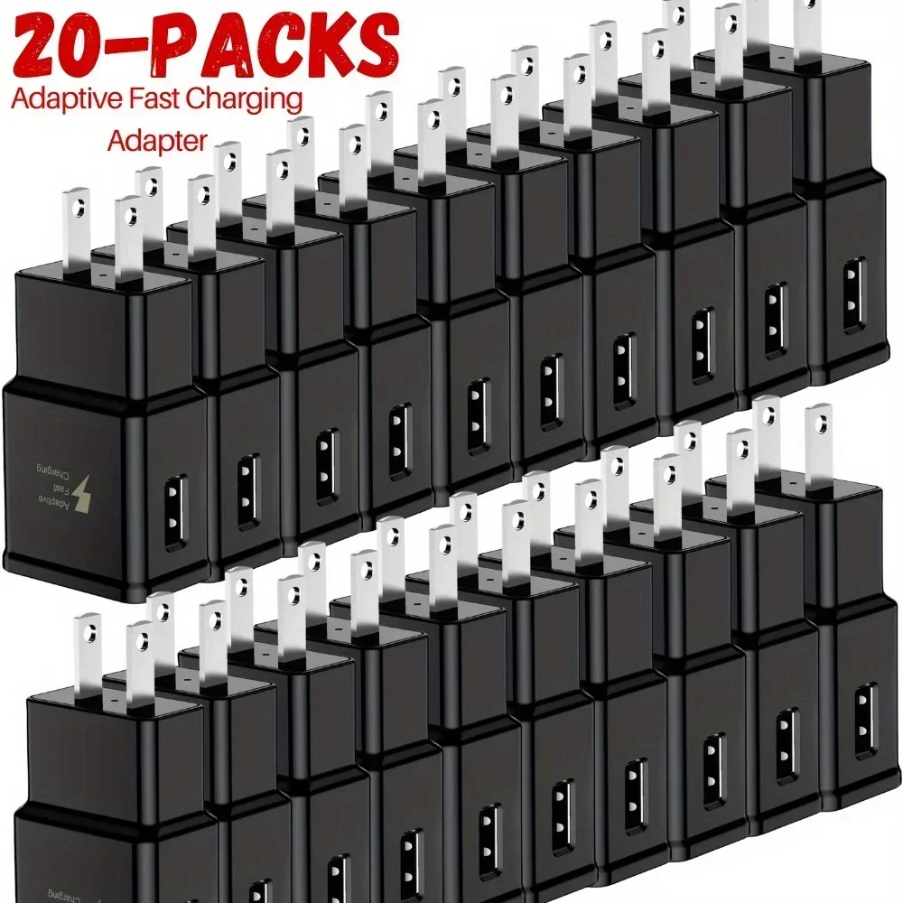 Lot of 20 USB Fast Charger Block - Wall Power Adapter for SamSung, for Android, Google Devices with Rapid Charging Capability
Lot of 20 USB Fast Charger Block - Wall Power Adapter for SamSung, for Android, Google Devices with Rapid Charging Capability