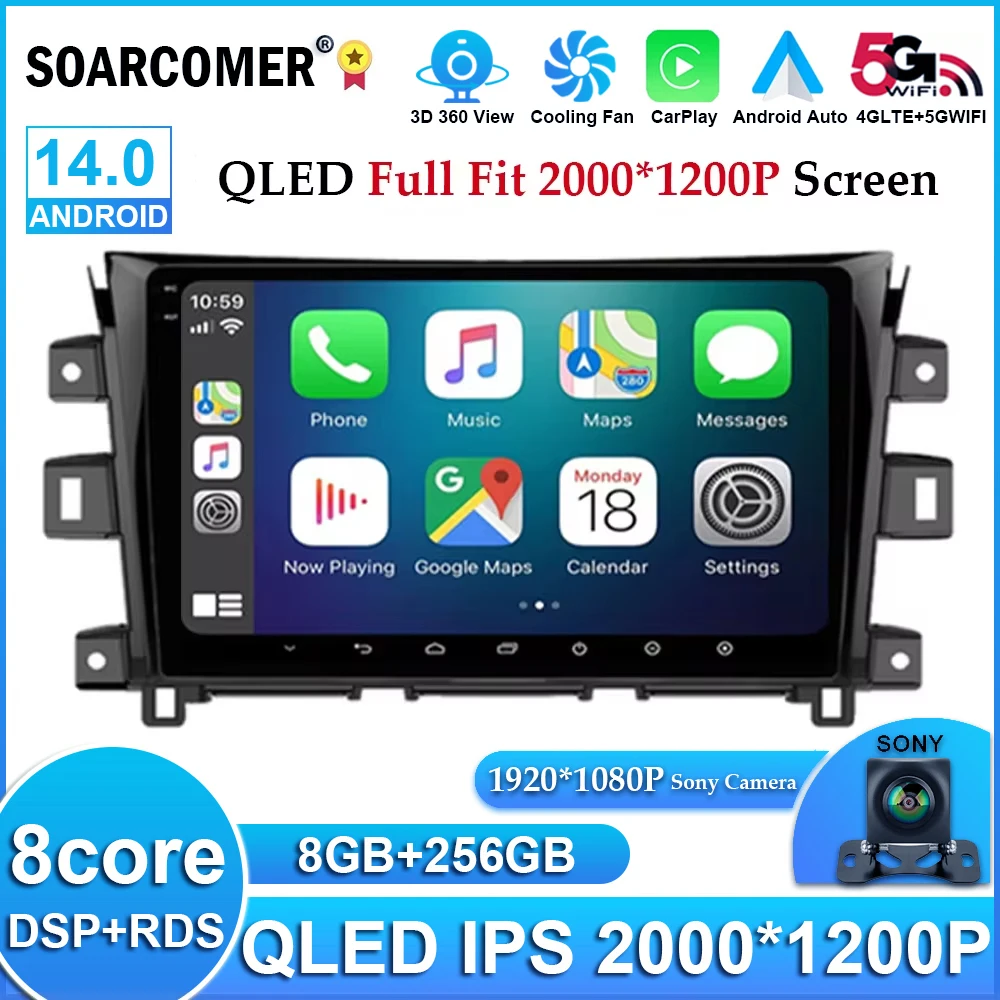 Android 14 Carplay Car Radio For Nissan NAVARA Frontier NP300 2011 - 2018 Stereo Multimedia WIFI Video Player GPS Navigation DSP
Android 14 Carplay Car Radio For Nissan NAVARA Frontier NP300 2011 - 2018 Stereo Multimedia WIFI Video Player GPS Navigation DSP