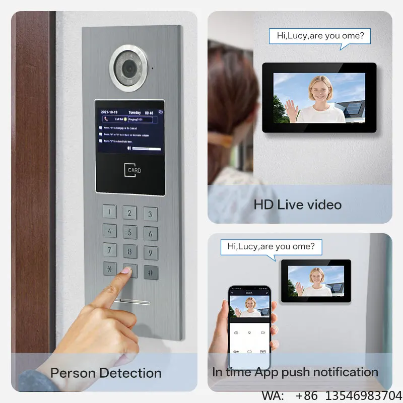 Bcom IP Smart Video Doorbell Mobile App Control for Multi Apartment Building Video Door Phone Video Intercom System
Bcom IP Smart Video Doorbell Mobile App Control for Multi Apartment Building Video Door Phone Video Intercom System