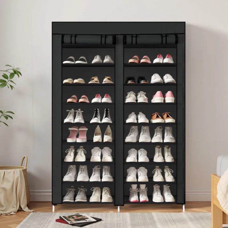 US Stock F CH Double Row 10-Tier Non-Woven Fabric Shoe Cabinet with Iron Pipes and Plastic Components black Stylish Appearance
US Stock F CH Double Row 10-Tier Non-Woven Fabric Shoe Cabinet with Iron Pipes and Plastic Components black Stylish Appearance
