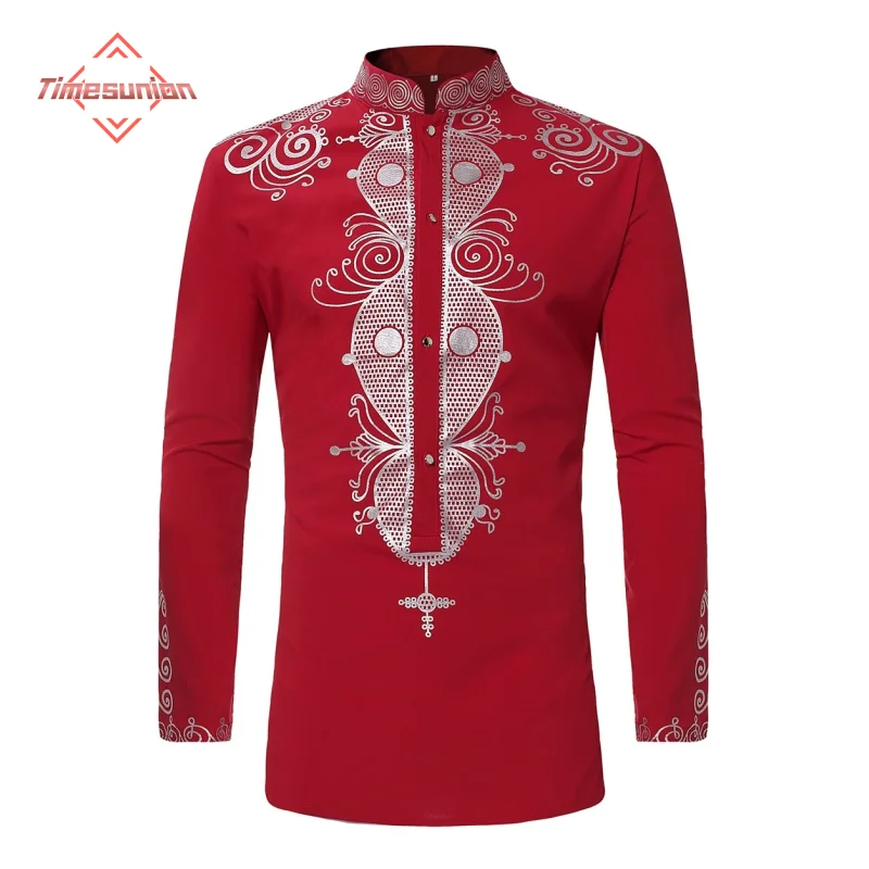 African Ethnic Print Shirts for Men Mid Length Style Long Sleeve Stand Collar Slim Fit Shirt
African Ethnic Print Shirts for Men Mid Length Style Long Sleeve Stand Collar Slim Fit Shirt