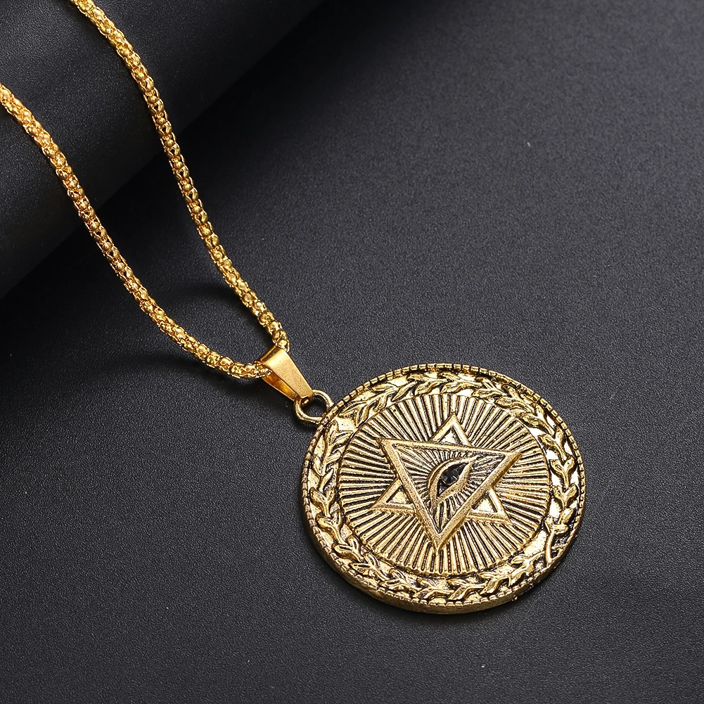 Hexagram All Seeing Eye Pendant Necklace Masonic Illuminati Symbol Charm Occult Gothic Jewelry for Costume Men Women Souvenirs
Hexagram All Seeing Eye Pendant Necklace Masonic Illuminati Symbol Charm Occult Gothic Jewelry for Costume Men Women Souvenirs