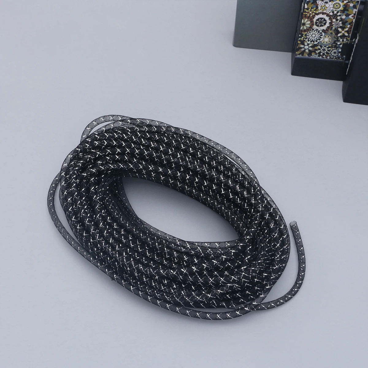 25m Yarn Cord Mesh Tube for DIY Crafts Black Ribbon Twisted Braided Necklace Bracelet Making Accessories Jewelry Parts Polyester
25m Yarn Cord Mesh Tube for DIY Crafts Black Ribbon Twisted Braided Necklace Bracelet Making Accessories Jewelry Parts Polyester